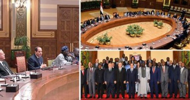 السيسي يلتقى رؤساء المحاكم الدستورية الأفارقة