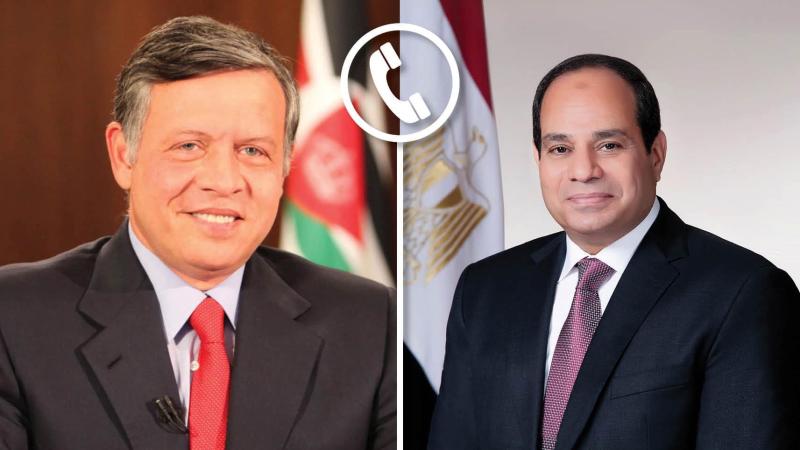 الرئيس السيسي وملك الأردن يتوافقان على الوصول لمسار التسوية للقضية الفلسطينية