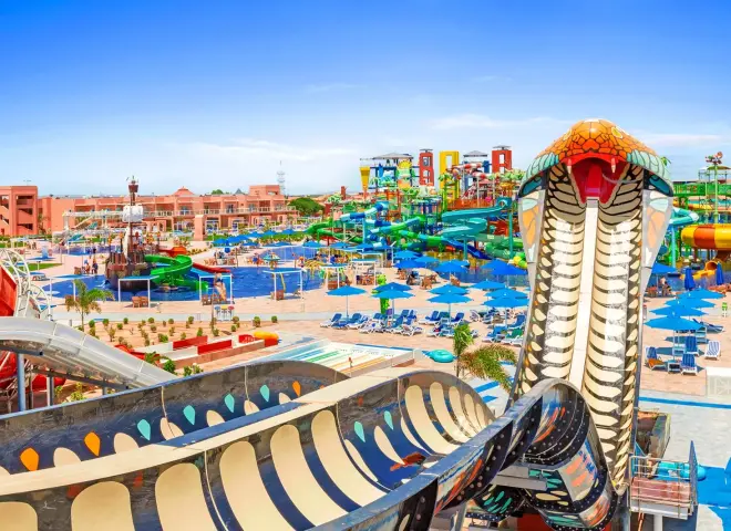 احتفالا بعيد ميلادها الثالث.. ظهور «الكينج كوبرا» كحارس لأكبر مدينة العاب ترفيهية بالغردقة يجذب الأنظار