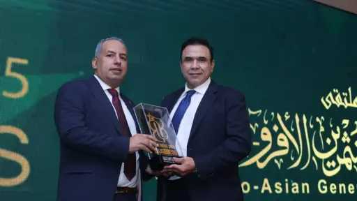 تكريم المهندس مدحت بركات وقيادات الدولة خلال ختام ملتقى اتحاد المستثمرين الأفرو-آسيوي وحفل The Best in Business 2025