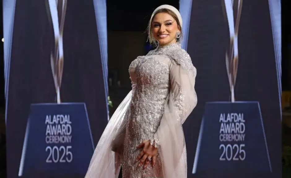 جيجي محمود تشارك في تنظيم حفل «وشوشة» وتلفت الأنظار بإطلالة راقية