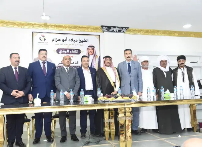 لقاء ودي حاشد بمنشية القناطر يجمع الشيخ كامل مطر بقيادات القبائل والعائلات المصرية