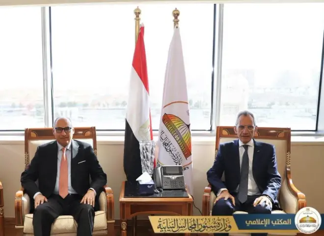 وزير شئون المجالس النيابية يستقبل رئيس مجلس الدولة لبحث سبل تعزيز التعاون